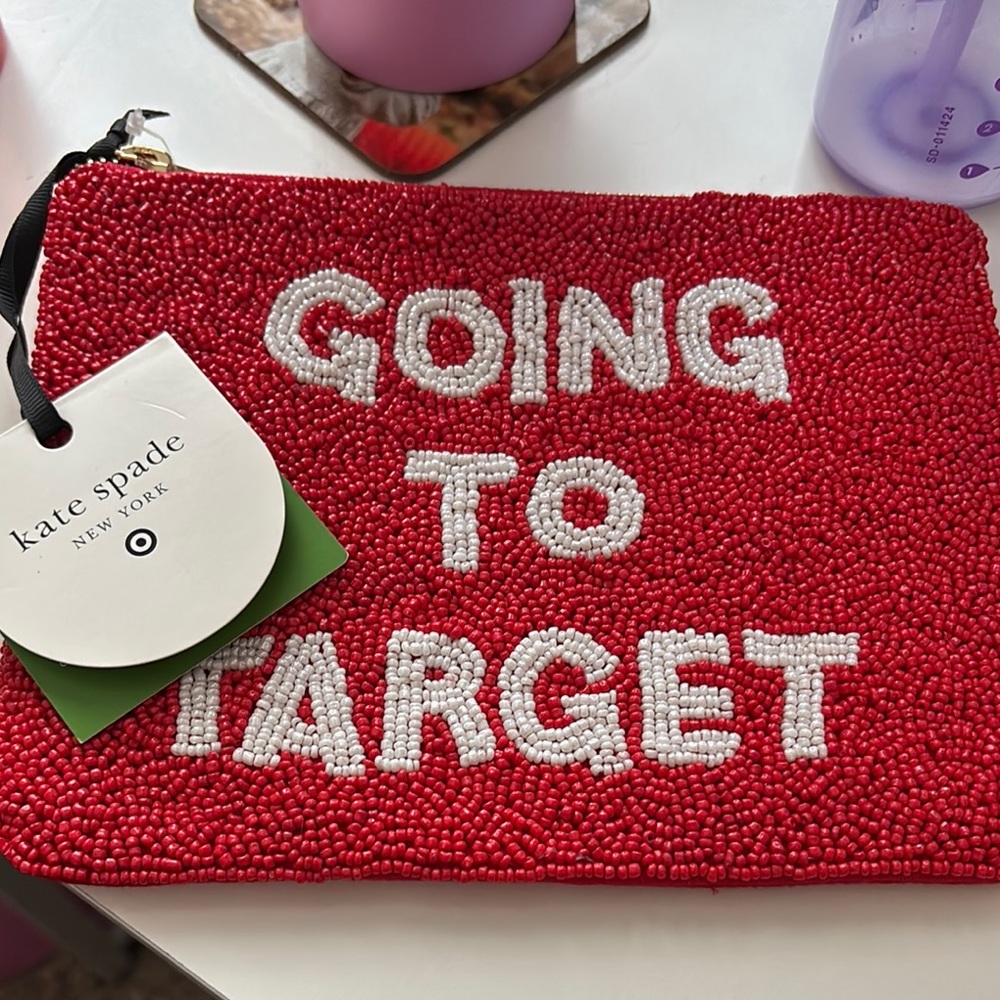 Kate Spade Red Beaded Pouch